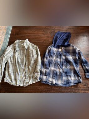 2 Button-Down Kids Shirts- Size 7
